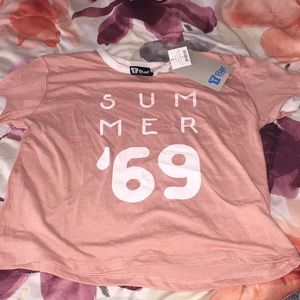 NWT peach crop top